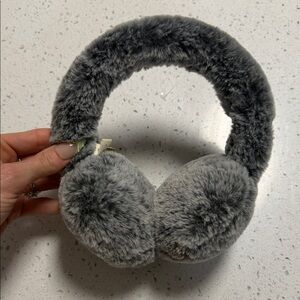 Gray Faux Fur Ear Muffs